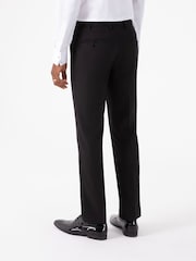 Skopes Black Tapered Fit Sinatra Suit Trousers with Satin Side Stripe - Image 2 of 7