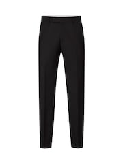 Skopes Black Tapered Fit Sinatra Suit Trousers with Satin Side Stripe - Image 3 of 7
