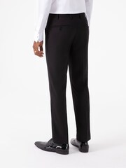Skopes Black Tapered Fit Sinatra Suit Trousers with Satin Side Stripe - Image 5 of 7