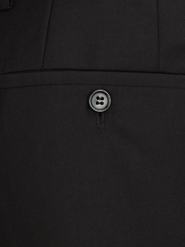 Skopes Black Tapered Fit Sinatra Suit Trousers with Satin Side Stripe - Image 7 of 7