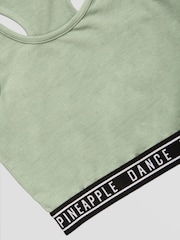Pineapple Green Tape Hem Midi Crop Top - Image 9 of 9