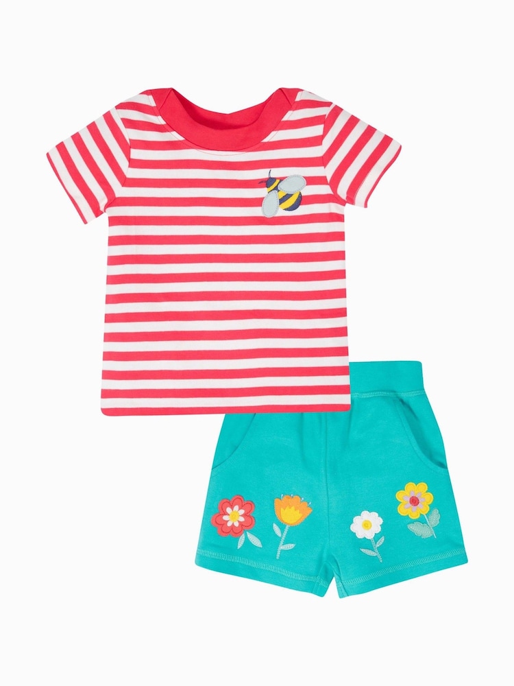 Frugi Baby Blue Easy On 100% Organic Cotton Outfit - Image 1 of 5
