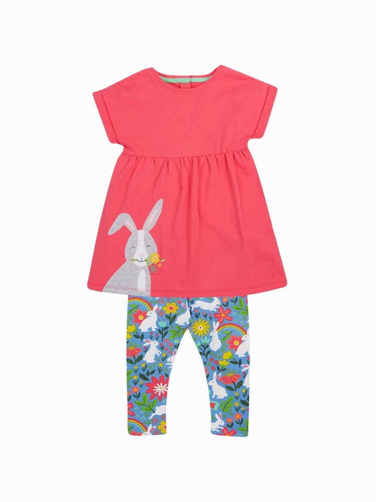 Frugi Pink Bunny Outfit - Kids' Clothing Set - Image 2 of 5 Frugi Pink Bunny Outfit - Kids' Clothing Set - Image 2 of 5