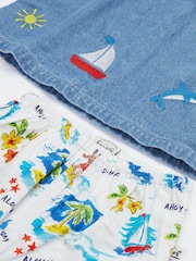 Frugi Baby Letty 100% Organic Cotton White Outfit Clothing Set - Imagen 3 de 4