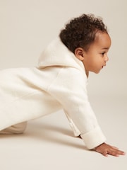 Reiss Neutral Jesse Hooded Boiled-Wool Pram Suit - Image 2 of 4