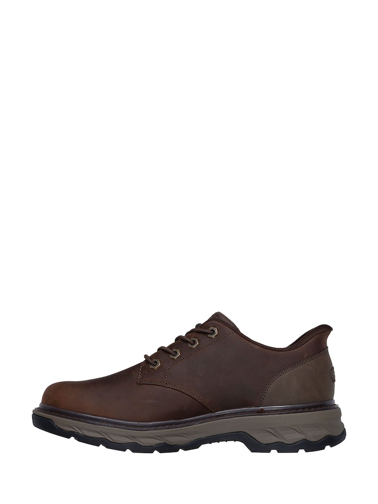 Skechers Brown Relaxed Fit Slip-Ins Lockett Gustav Shoes - Image 2 of 5 Skechers Brown Relaxed Fit Slip-Ins Lockett Gustav Shoes - Image 2 of 5