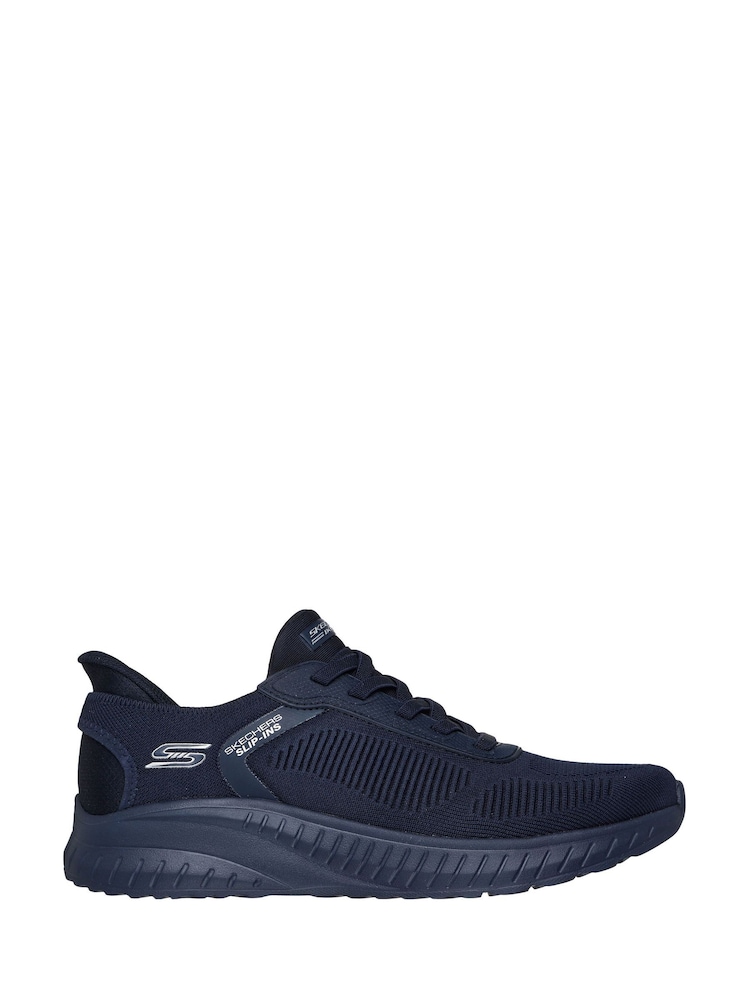 Skechers Blue Slip-ins Bobs Sport Squad Chaos Solid Step Trainers - Image 1 of 5 Skechers Blue Slip-ins Bobs Sport Squad Chaos Solid Step Trainers - Image 1 of 5
