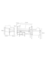 MADE.COM 4 Piece Green Estelle Lounge Set - Image 6 of 6