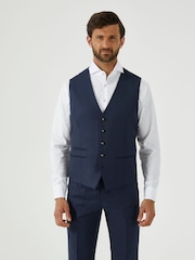 Skopes Blue Tailored Fit Wool Blend Joss Suit Waistcoat - Image 1 of 4