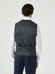 Skopes Blue Tailored Fit Wool Blend Joss Suit Waistcoat - Image 2 of 4