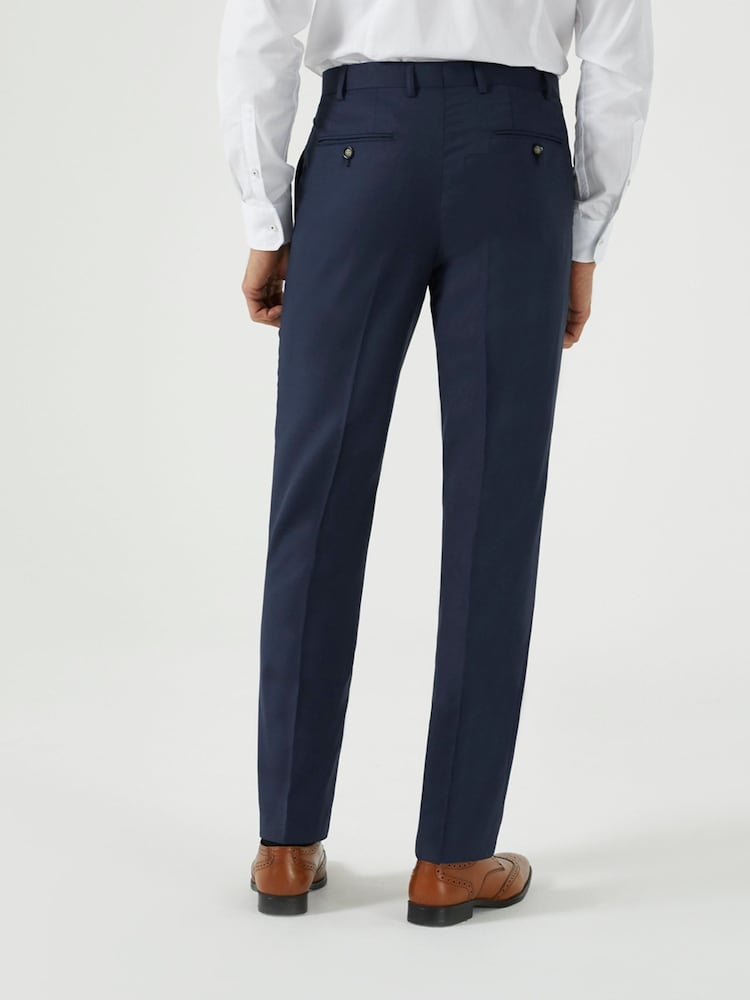 Skopes Blue Tailored Fit Wool Blend Joss Suit Trousers - Image 2 of 4