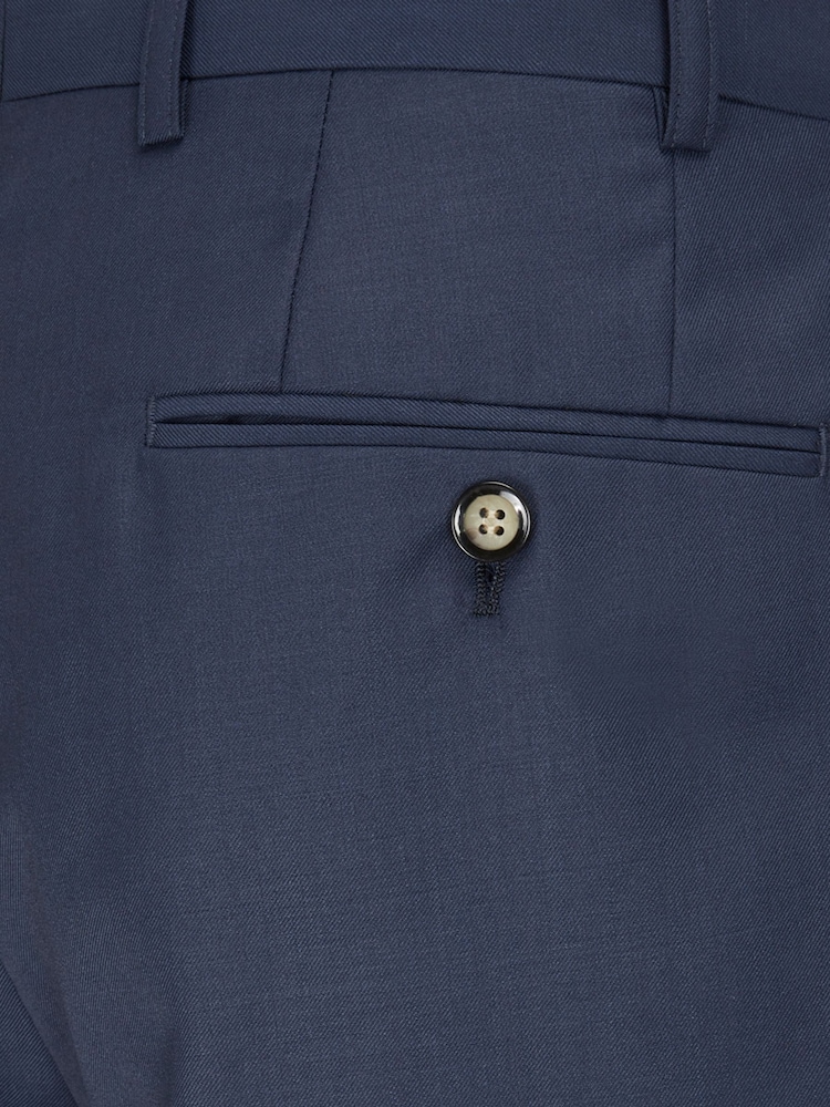 Skopes Blue Tailored Fit Wool Blend Joss Suit Trousers - Image 4 of 4