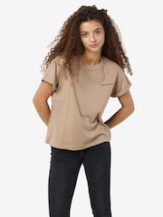 NOISY MAY Brown Rolling Stones Graphic Back Print T-Shirt - Image 1 of 4