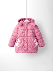 Pink - JoJo Maman Bébé Puffer Jacket - Image 1 of 9
