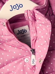 Pink - JoJo Maman Bébé Puffer Jacket - Image 8 of 9