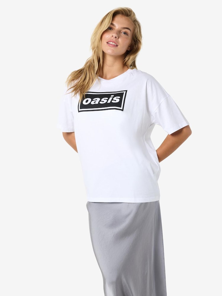 NOISY MAY White Oasis Graphic Short Sleeve T-Shirt - Image 1 of 6 NOISY MAY White Oasis Graphic Short Sleeve T-Shirt - Image 1 of 6