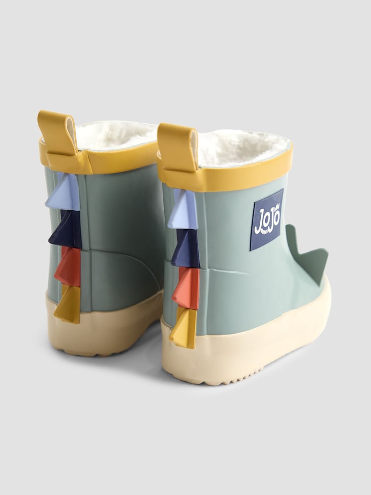 Grün - JoJo Maman Bébé Rust Cosy Lined Ankle Wellies - Bild 2 von 5