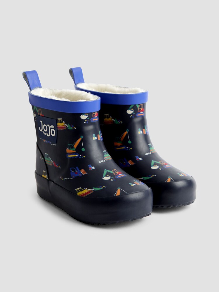 JoJo Maman Bébé Light Blue Rust Cosy Lined Ankle Wellies - Image 1 of 4 JoJo Maman Bébé Light Blue Rust Cosy Lined Ankle Wellies - Image 1 of 4