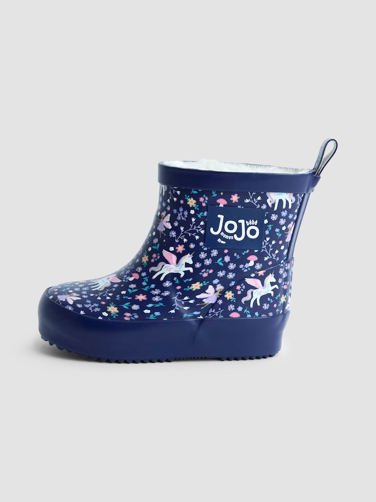 JoJo Maman Bébé Blue Rust Cosy Lined Ankle Wellies - Image 4 of 4 JoJo Maman Bébé Blue Rust Cosy Lined Ankle Wellies - Image 4 of 4