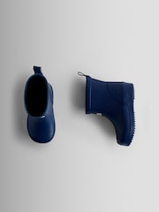 JoJo Maman Bébé Navy Blue Short Plain Wellie Boot - Image 4 of 4