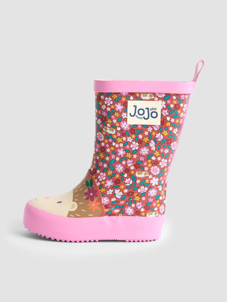 JoJo Maman Bébé Brown Floral Cosy Lined Boot - Image 4 of 4 JoJo Maman Bébé Brown Floral Cosy Lined Boot - Image 4 of 4