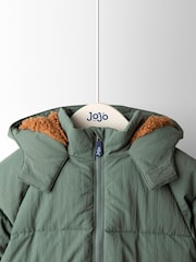 Svetlo zelena - Udobna podložena puffer jakna JoJo Maman Bébé - Slika 2 iz 5