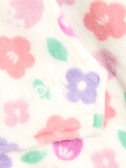JoJo Maman Bébé Pink Floral Cosy Hooded Blanket - Image 4 of 4