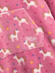 JoJo Maman Bébé Pink Unicorn Cosy Hooded Blanket - Image 3 of 4