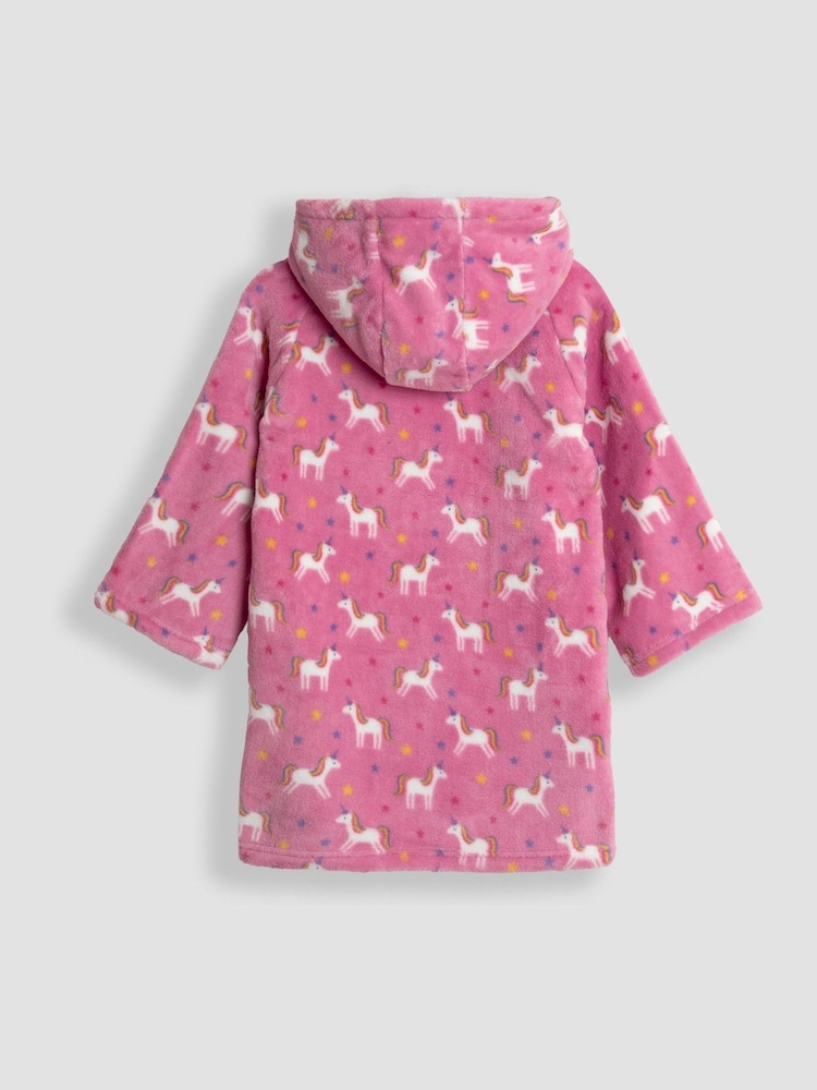 JoJo Maman Bébé Pink Unicorn Cosy Hooded Blanket - Image 4 of 4