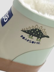 JoJo Maman Bébé Stone Dino Cosy Lined Ankle Wellies - Image 7 of 7