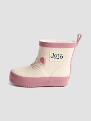 JoJo Maman Bébé Cream Short Unicorn Wellie Boot - Image 6 of 7