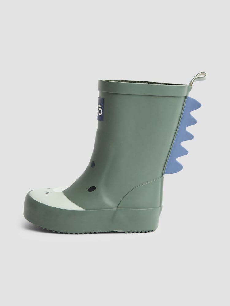 JoJo Maman Bébé Green Dino Wellies - Image 6 of 6