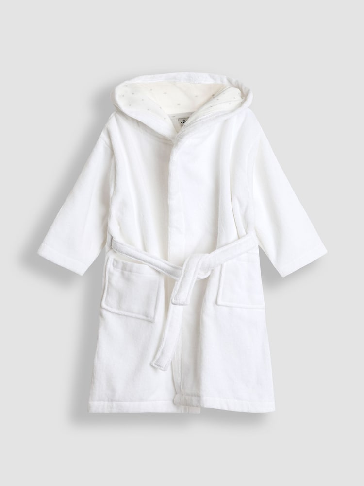 JoJo Maman Bébé White Character Towelling Bath Robe - Image 1 of 3 JoJo Maman Bébé White Character Towelling Bath Robe - Image 1 of 3