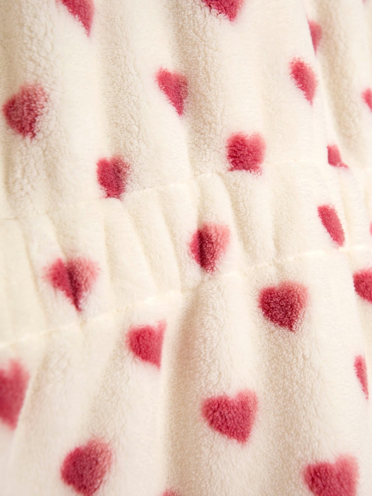 JoJo Maman Bébé Cream Heart Dressing Gown - Image 6 of 6 JoJo Maman Bébé Cream Heart Dressing Gown - Image 6 of 6