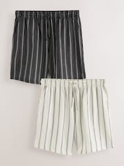 Negro de rayas - Woven Pyjamas Bottoms 2 Pack - Imagen 1 de 10