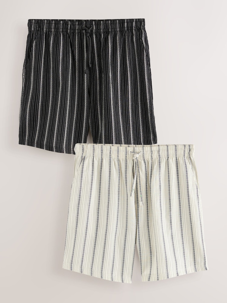 Negro de rayas - Woven Pyjamas Bottoms 2 Pack - Imagen 1 de 10