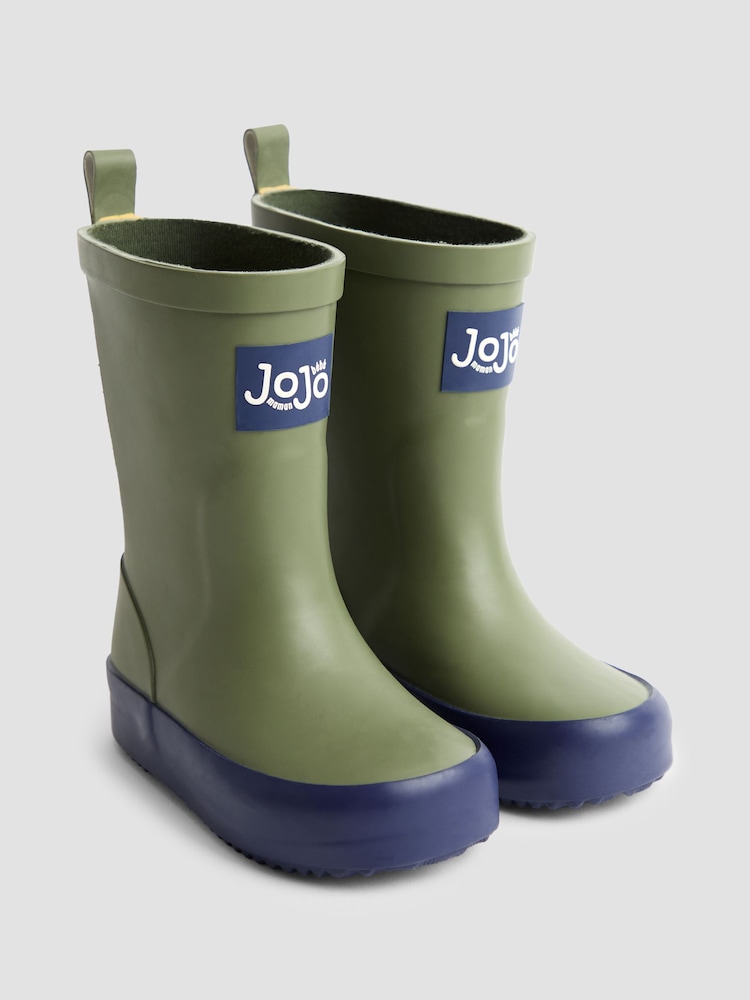 JoJo Maman Bébé Green Floral Cosy Lined Boot - Image 1 of 4