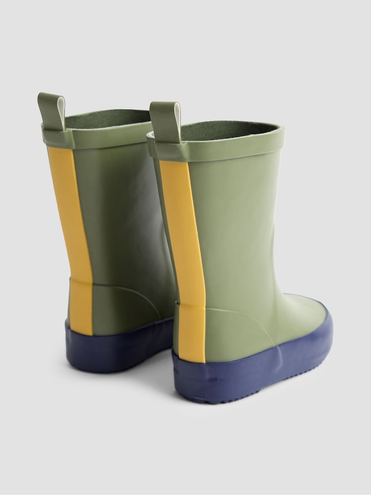 JoJo Maman Bébé Green Floral Cosy Lined Boot - Image 2 of 4
