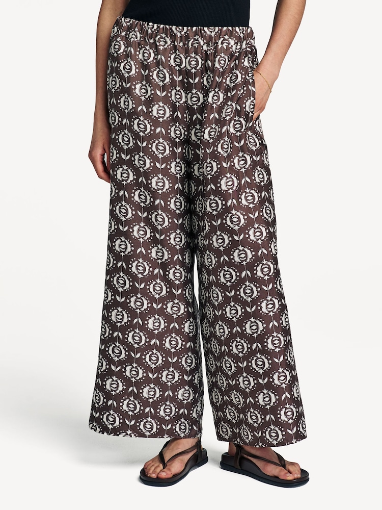 Weekend MaxMara Brown Tortona Wide Leg Trousers - Image 1 of 3