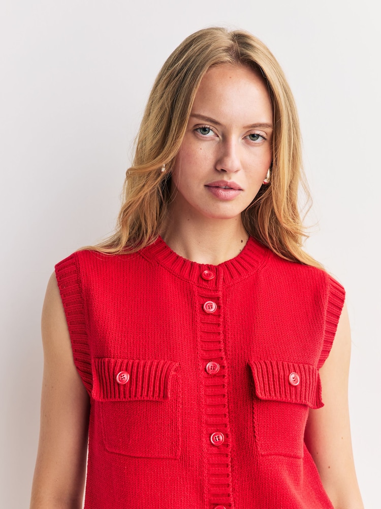 Weekend MaxMara Red Caprara Waist Coat - Image 5 of 5