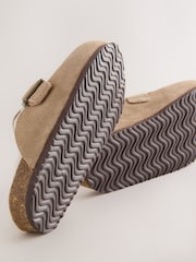 Brown Faux Fur Lined - Clogs aus Veloursleder - Bild 5 von 5