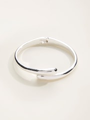 FatFace Silver Tone Hinged Bangle - Image 1 of 2
