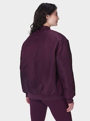 Sweaty Betty Purple Cityscape Longline Bomber Jacket - Image 2 of 7