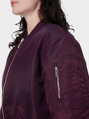 Sweaty Betty Purple Cityscape Longline Bomber Jacket - Image 5 of 7
