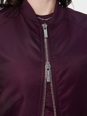 Sweaty Betty Purple Cityscape Longline Bomber Jacket - Image 6 of 7