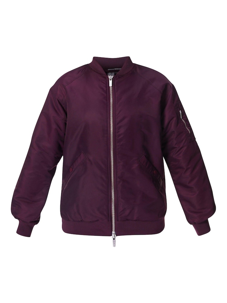Sweaty Betty Purple Cityscape Longline Bomber Jacket - Image 7 of 7