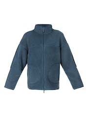 Sweaty Betty Blue Plush Textured Zip Up Top - Image 7 of 7