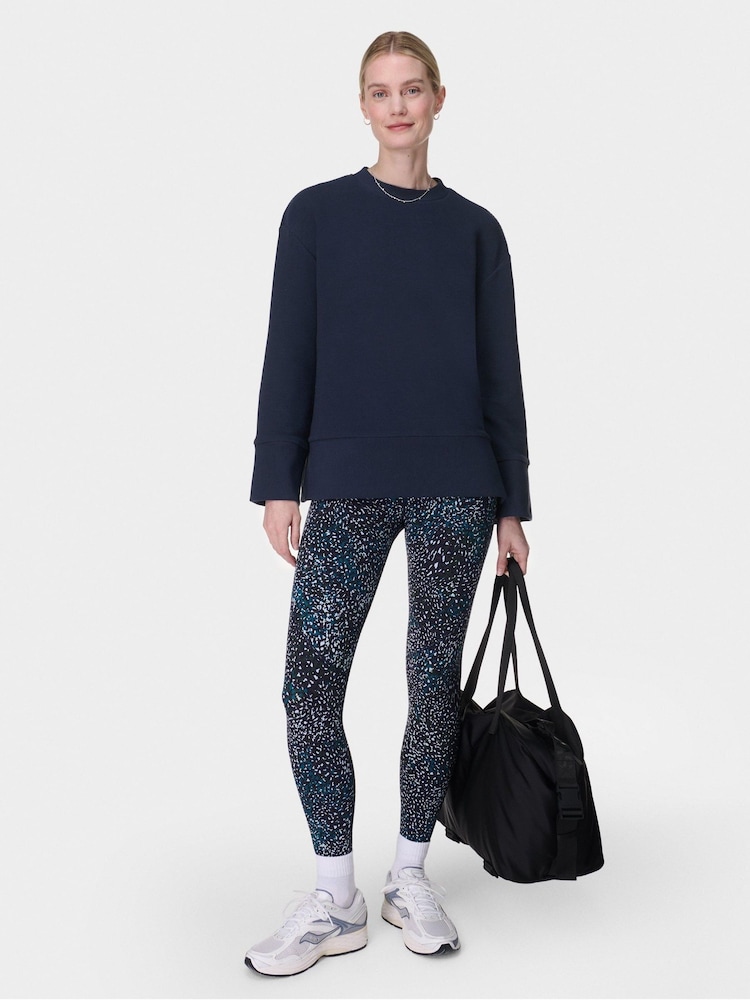 Sweaty Betty Blue Peaceful Ribbed Sweatshirt - Image 3 of 6
