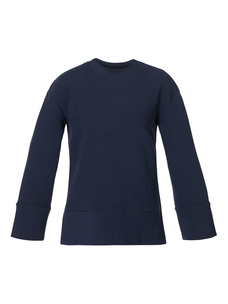 Sweaty Betty Blue Peaceful Ribbed Sweatshirt - Image 6 of 6