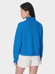 Sweaty Betty Blue After Class Funnel Neck Sweatshirt - Image 2 of 7